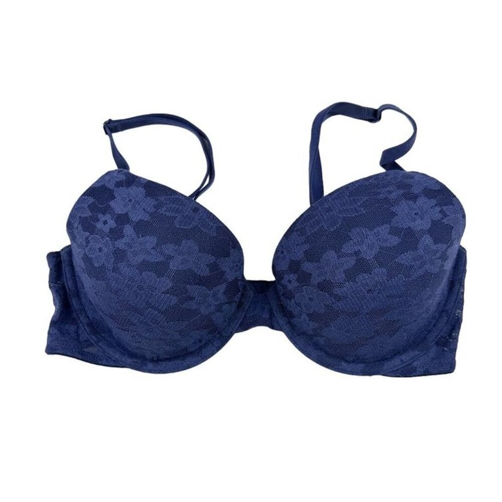 Victoria's Secret PINK Underwire Padded Lace Bra in Blue